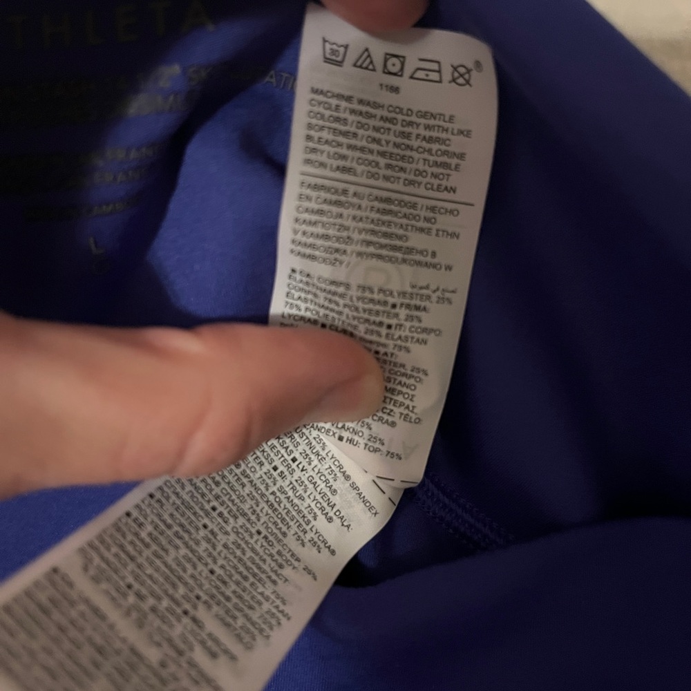 NWOT Athleta Salutation Stash Blue Skort - Picture 7 of 8